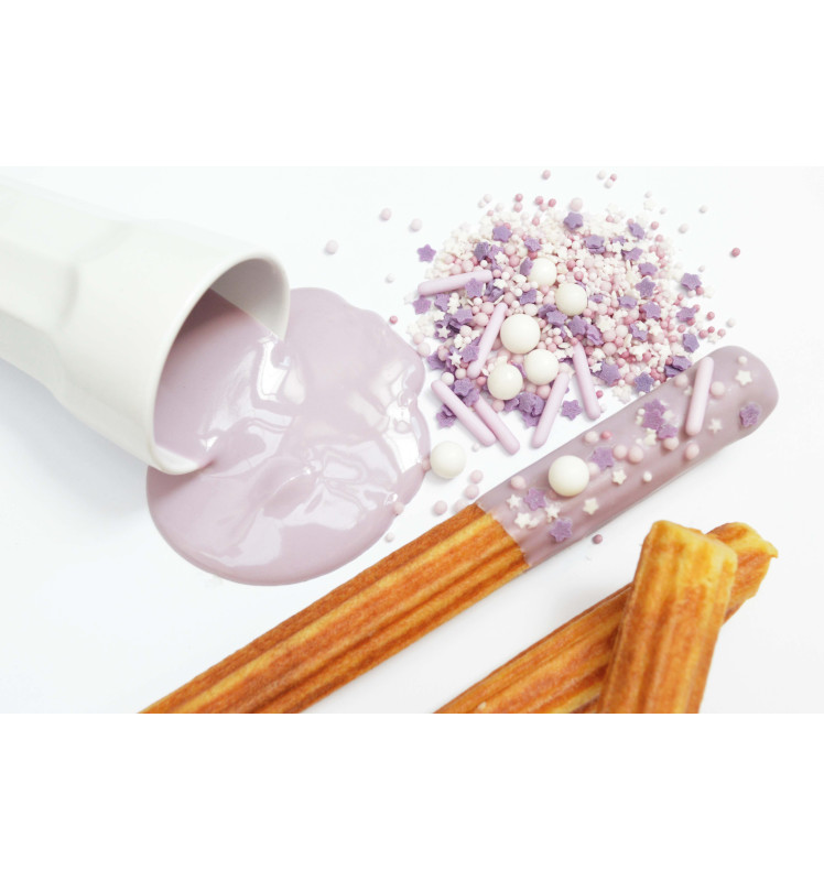 Sweetened decors lilac rods mix 70g - ScrapCooking®