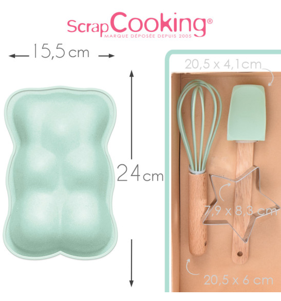 Coffret 4 ustensiles pâtisserie enfants - ScrapCooking®