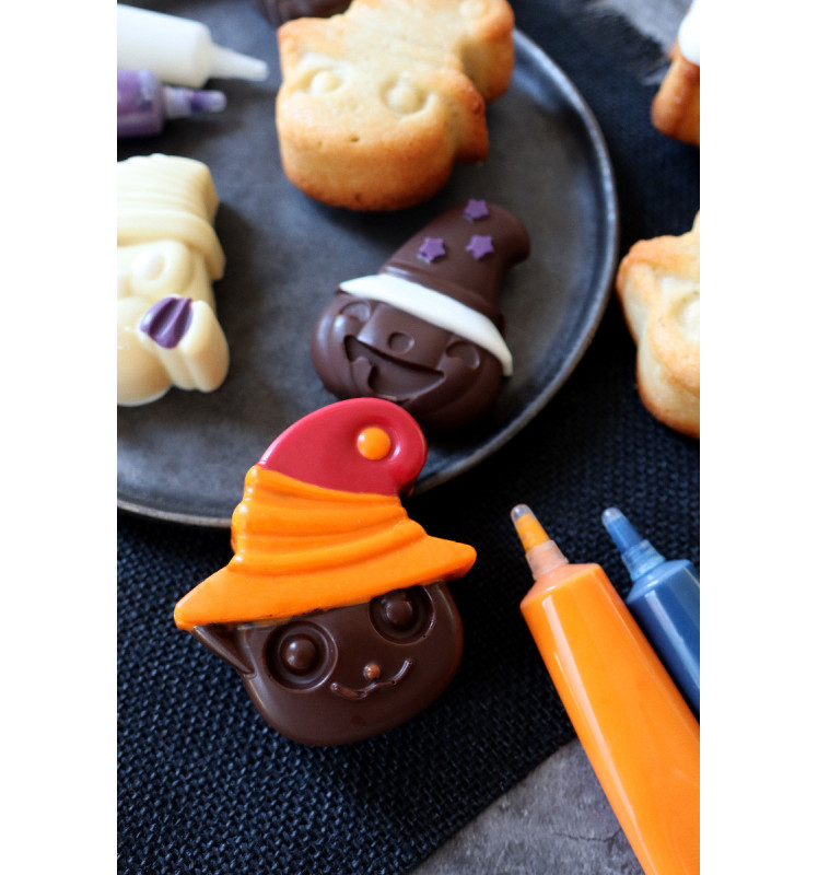 ScrapCooking® silicone mould with 8 Halloween-themed cavities