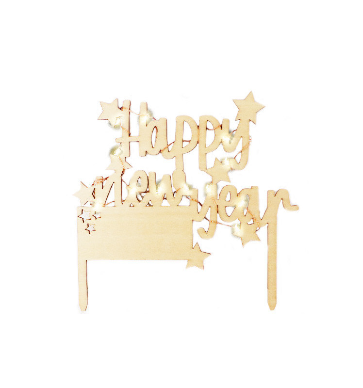 Cake topper LED Happy New Year - ScrapCooking®