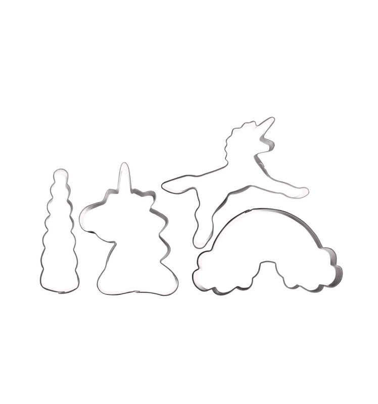 4 "unicorn" cookie cutters - ScrapCooking