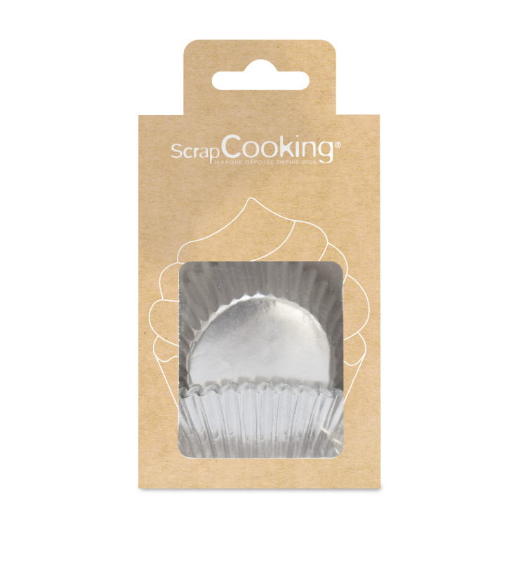 48 Silver cupcake cases