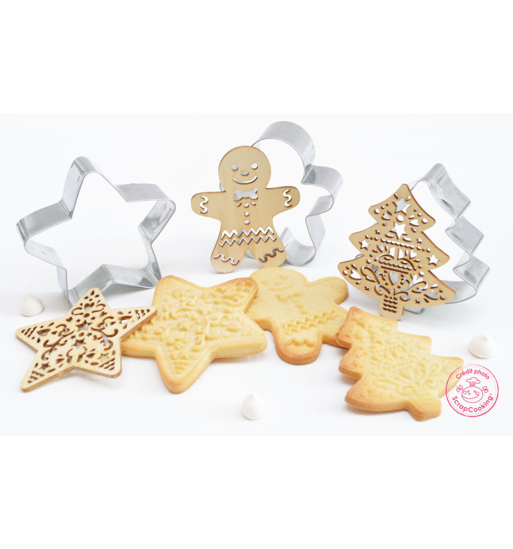 Cookie cutter + wood embosser Star