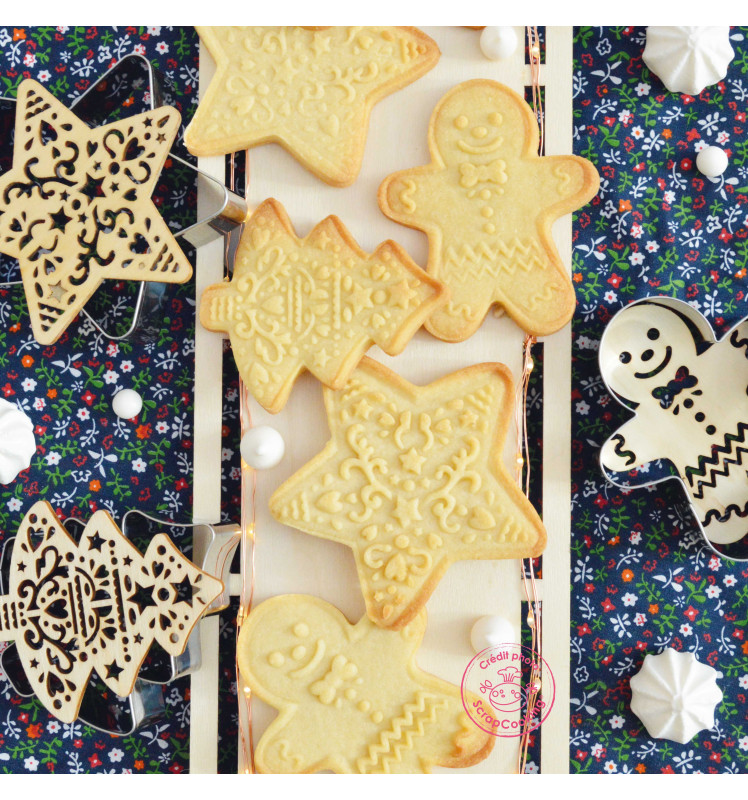 Cookie cutter + wood embosser Star