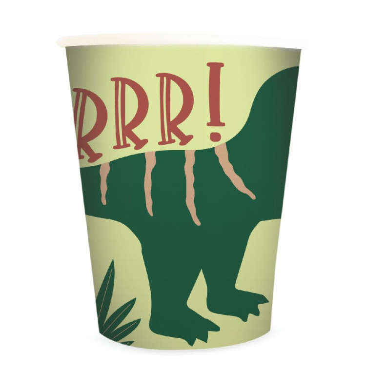 8 Dino paper party cups - ScrapCooking®