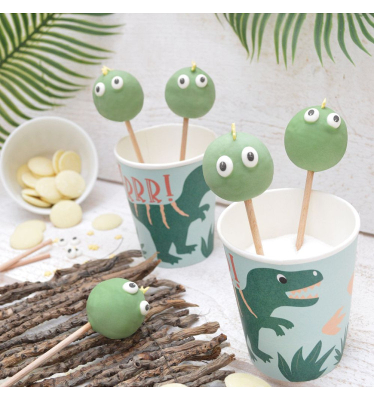 8 Dino paper party cups - ScrapCooking®