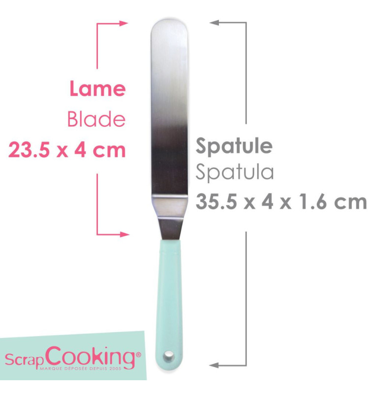 Stainless steel angled spatula