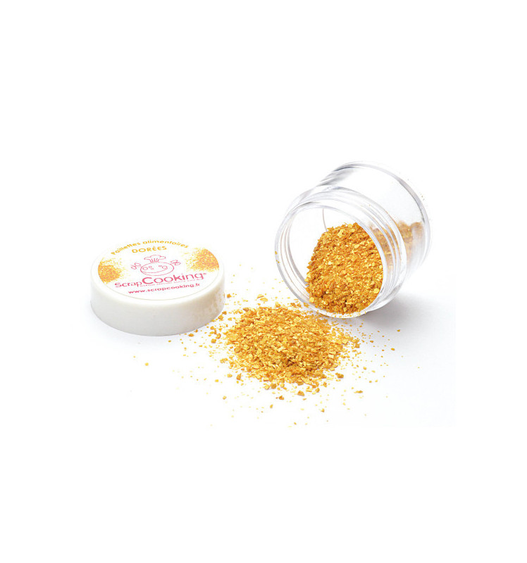 Gold edible glitter flakes 5g