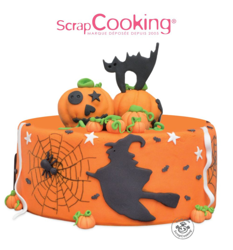 Ambiance gâteau avec Rouleau de pâte à sucre orange 36 cm - Scrapcooking