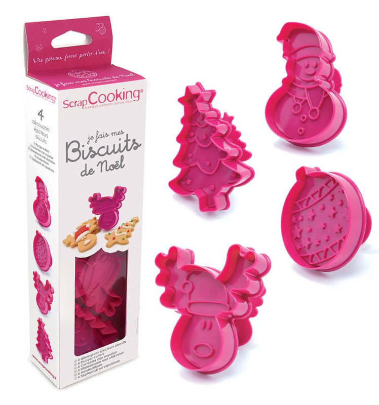 Packaging avec contenu découpoirs éjecteurs - Kit je fais mes biscuits de Noël - ScrapCooking