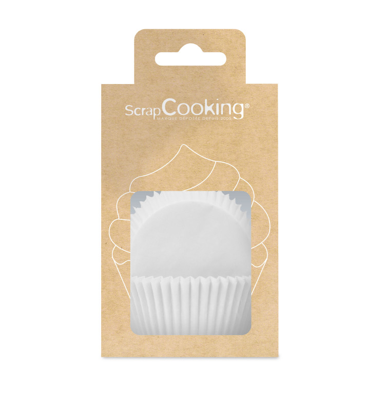 +/-36 white cupcake cases - ScrapCooking®