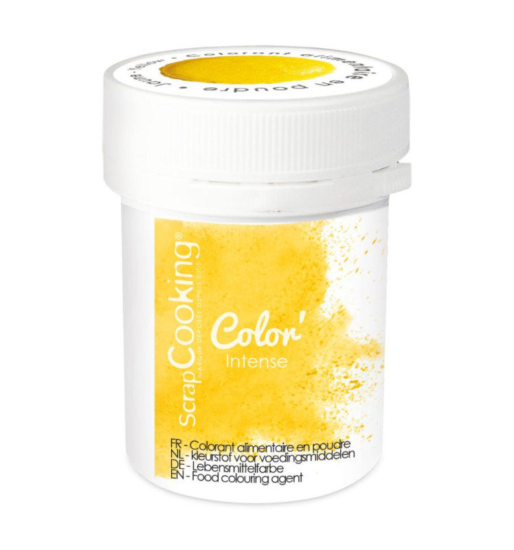 Colorant liposoluble jaune + paillettes dorées