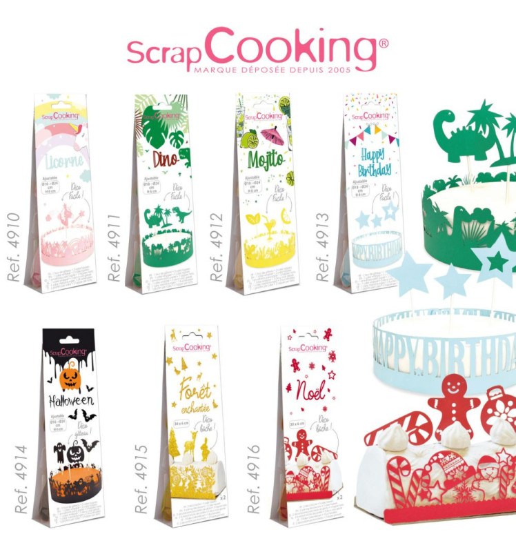 Cake scenery wrapper + cake toppers Christmas - ScrapCooking®