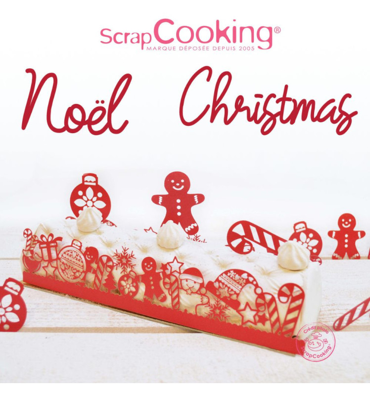 Cake scenery wrapper + cake toppers Christmas - ScrapCooking®