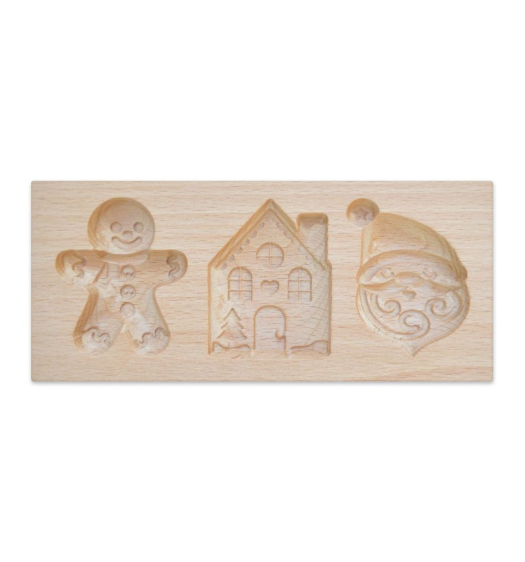 Wooden mold for filled biscuits Christmas