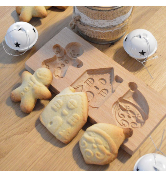 Scrapcooking Mini rouleau de biscuits de Noël en bois Set/3
