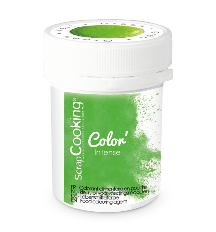 Colorant alimentaire poudre irisé vert anis 5 g - Patisdécor