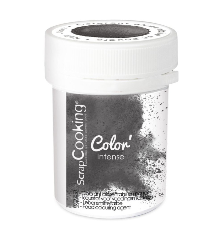 Colorant alimentaire Noir Charbon Végétal E153 5g Poudre