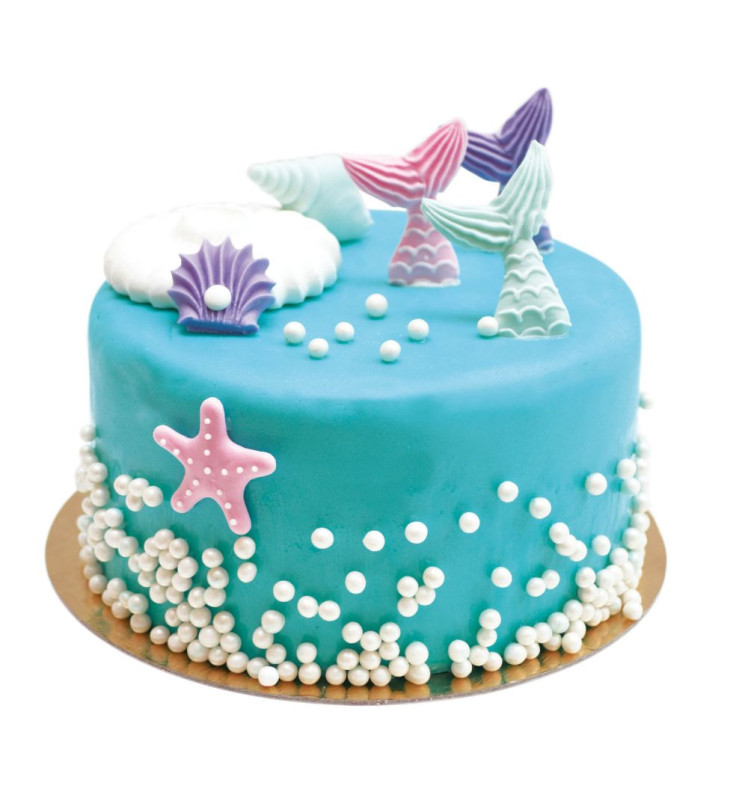 Ambiance gâteau sirène rouleau pâte à sucre bleu 36 cm - ScrapCooking