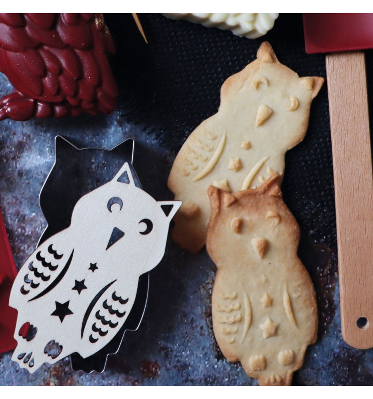 Cookie cutter + wood embosser owl - product image 2 - ScrapCooking