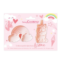 2 Unicorn plunger cutters - product image 1  - ScrapCooking