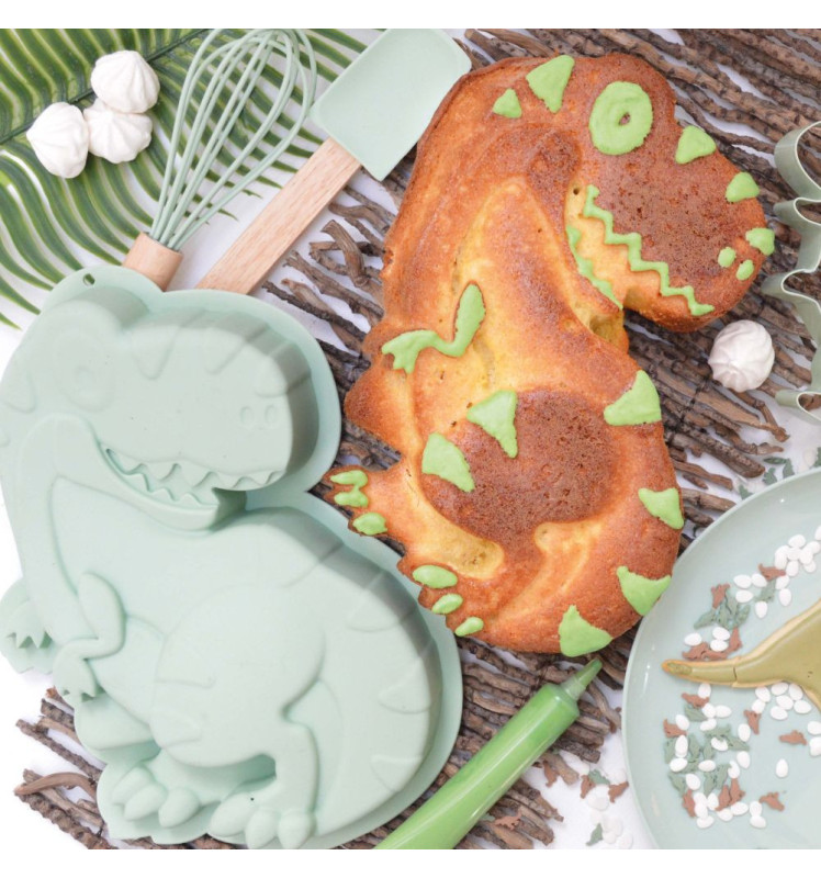 Gateau dino Coffret 4 ustensiles pâtisserie - ScrapCooking