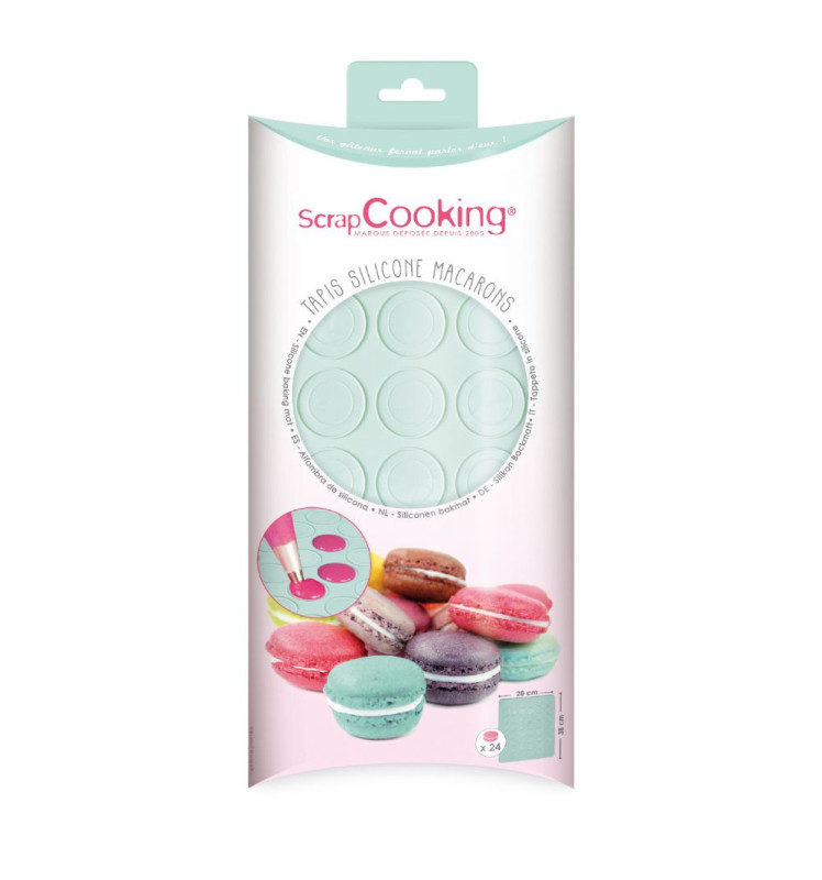 Tapis en silicone pour macarons packaging - ScrapCooking