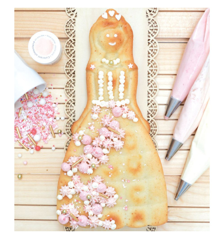 Gâteau silicone princesse rose décoration 2 - ScrapCooking