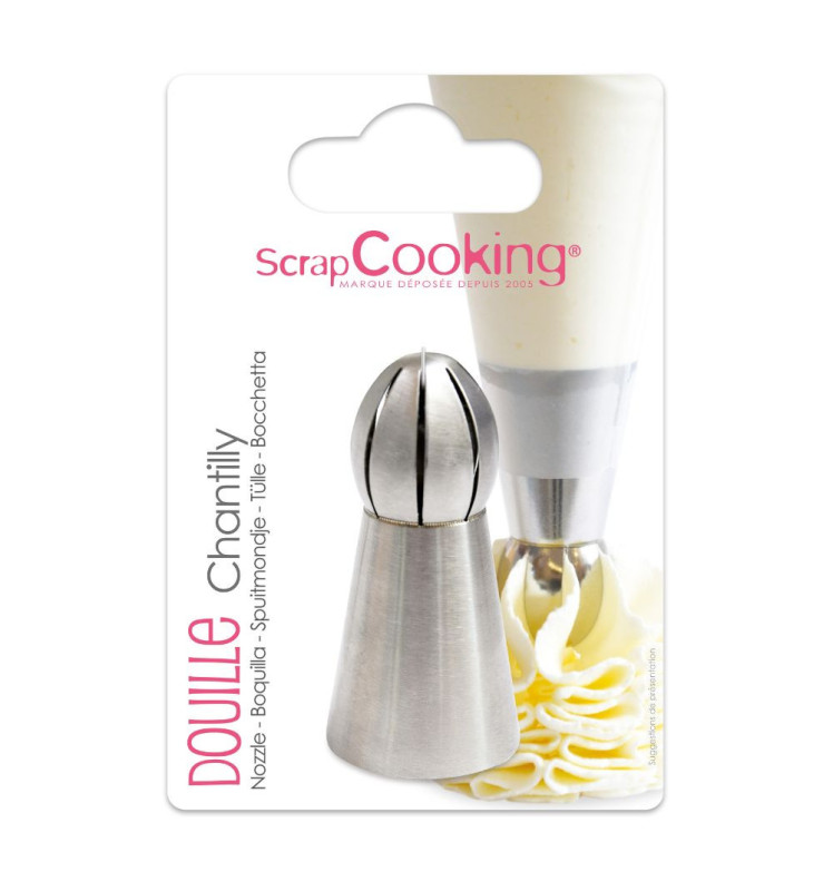 Douille chantilly en inox sur carte - ScrapCooking