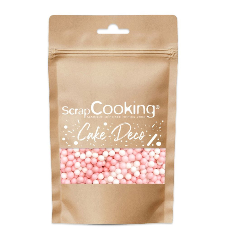 White/pink sugar sprinkle decos  55 g