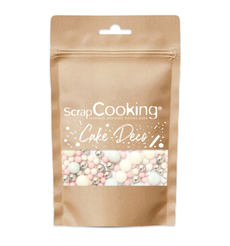 Pot of pastel bubbles sugar sprinkles - ScrapCooking®