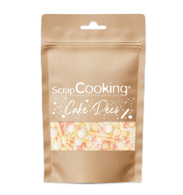 Sweetened decors peach rods mix 70g - ScrapCooking®