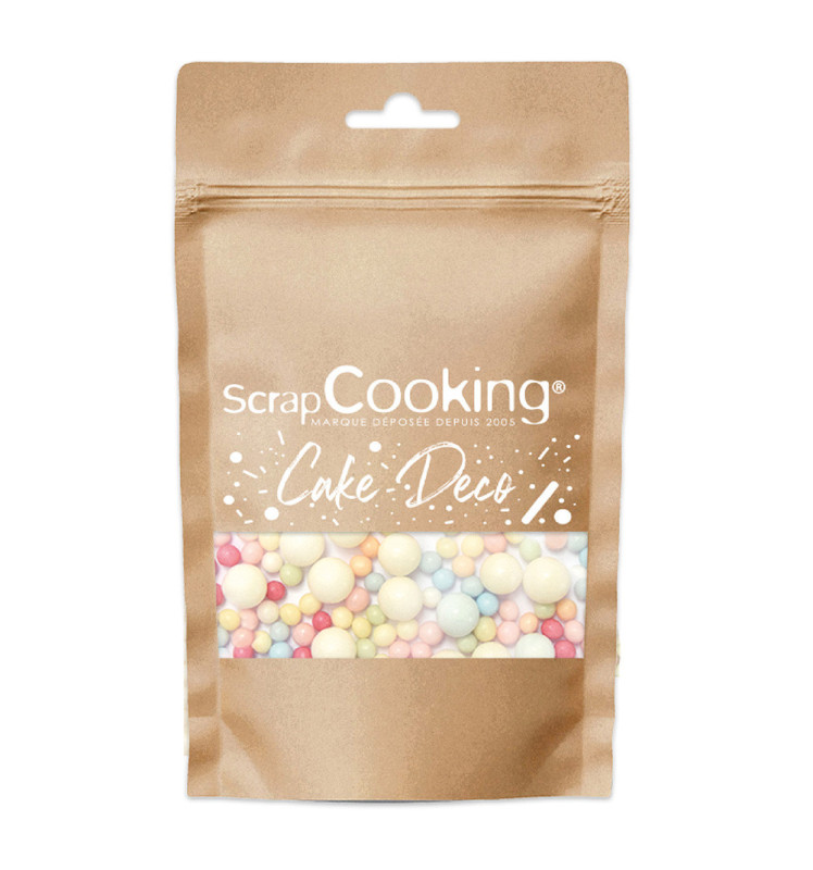 Pot of multicolour bubbles sugar sprinkles - ScrapCooking®