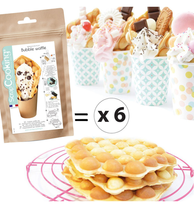 Préparation pour Bubble waffles 450g réalisations