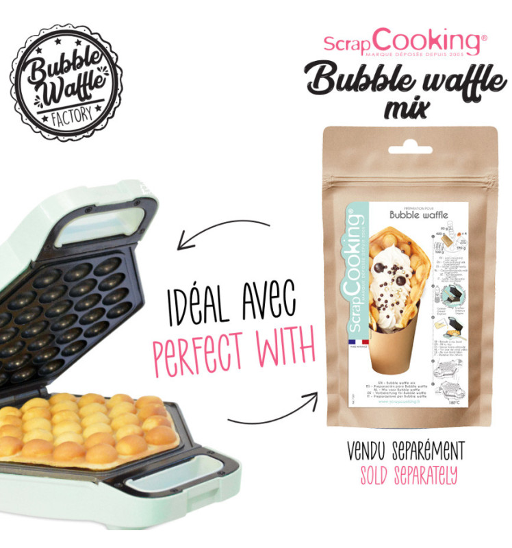 Gaufrier Bubble waffles factory avec préparation - ScrapCooking