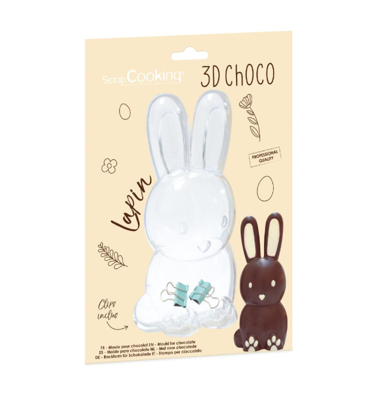 3D chocolate mould Rabbit - ScrapCooking®