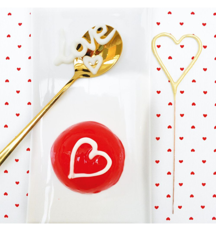 Glaçage miroir prêt à l'emploi rouge 300g gâteau saint valentin - ScrapCooking