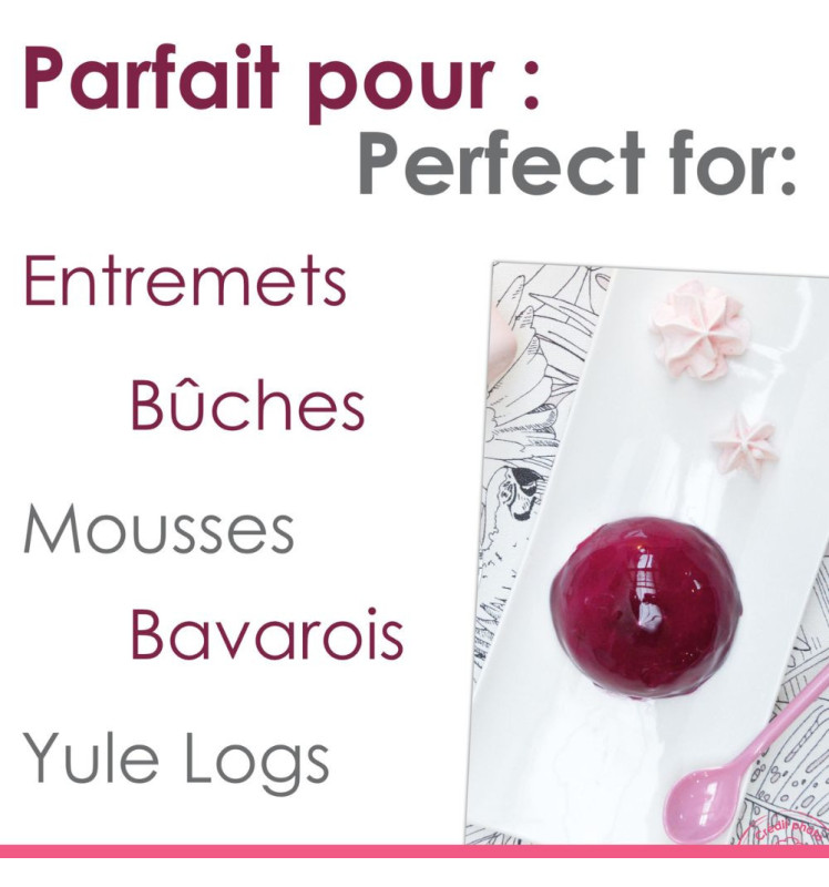 Glaçage miroir prêt à l'emploi pourpre 300g entremets buches - ScrapCooking