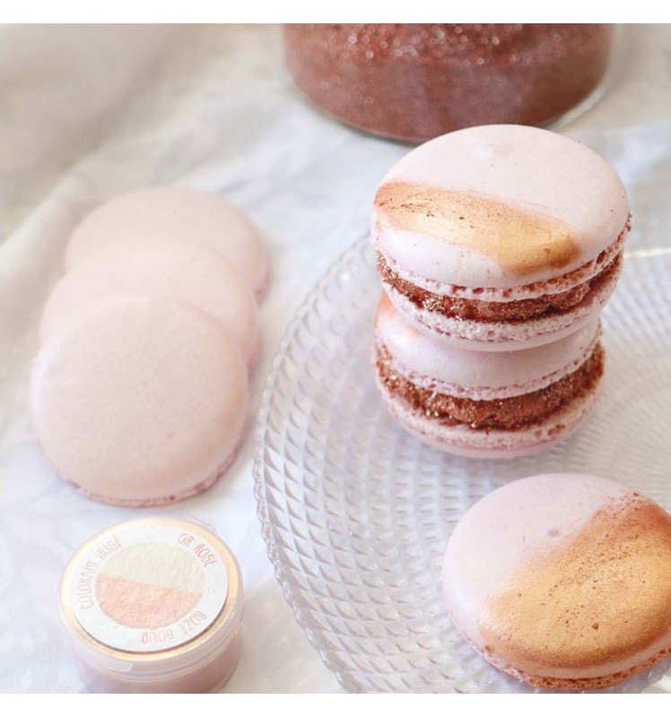 Ambiance avec macarons sucre rubis