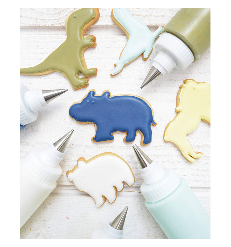 2 Squeeze bottles & 2 icing piping tips - ScrapCooking®