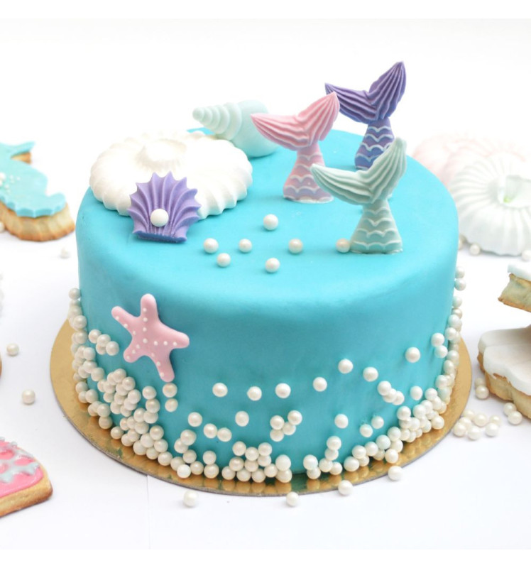 Décosucres Sirène -  gateau sirene - ScrapCooking