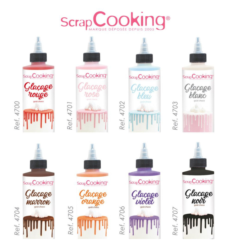 Chocolate flavour glaze - violet 130g - Scrapcooking