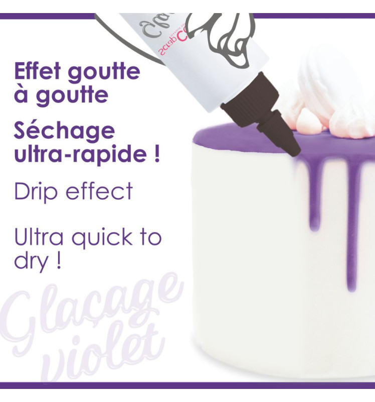 Chocolate flavour glaze - violet 130g - Scrapcooking