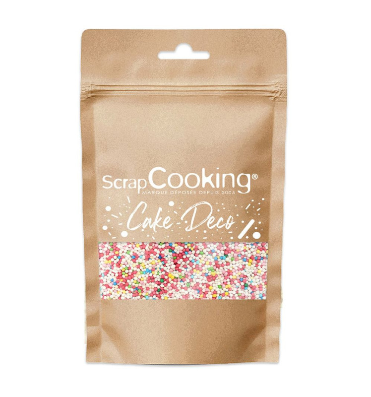 Décors sucrés mini-billes multicolores 80g sachet - ScrapCooking