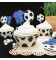 24 cupcake cases + 24 cake toppers Football - product image 2 - ScrapCooking
