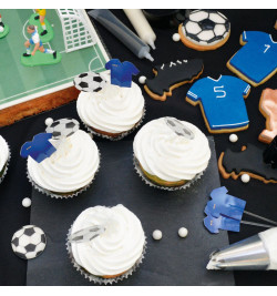 24 cupcake cases + 24 cake toppers Football - product image 3 - ScrapCooking