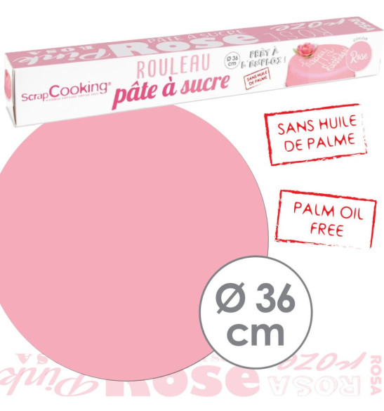 Pink sugarpaste roll 430g - product image 3 - ScrapCooking