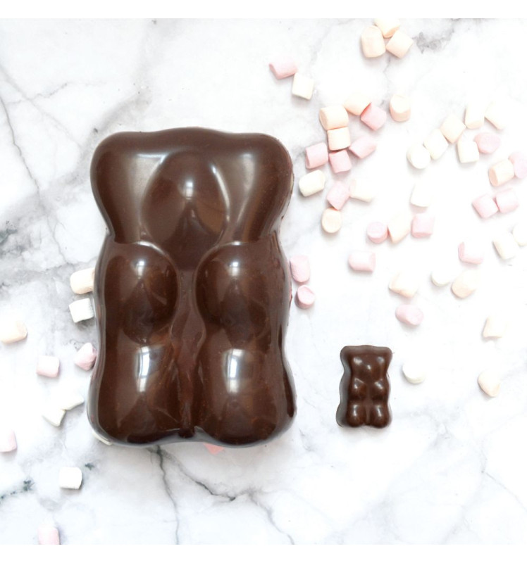 Moule 3D choco ourson xxl chocolat noir - ScrapCooking