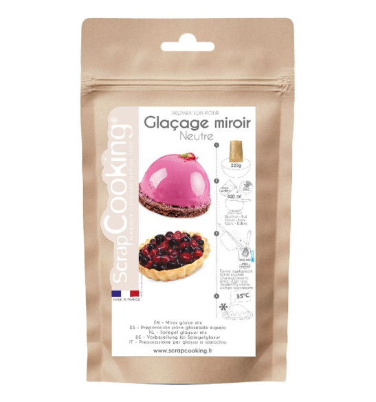 Colourless mirror glaze mix 220g - product image 1 - ScrapCooking