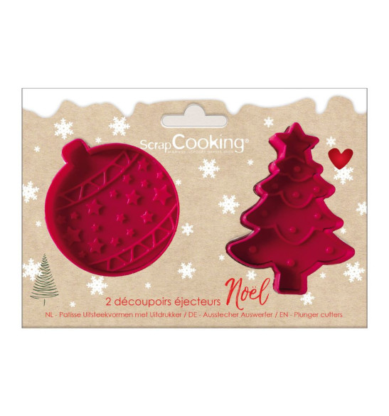 2 Découpoirs éjecteurs Noël - ScrapCooking